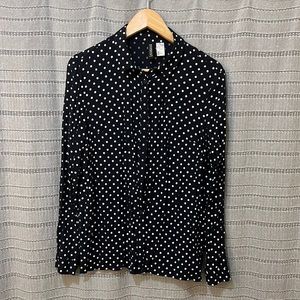 Polka dot long sleeve shirt